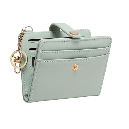 Wallet For Women Slim Bifold Rfid Blocking Credit Card Holder Wallets Zipper Pocket Purse With Id Window (Green One Size)