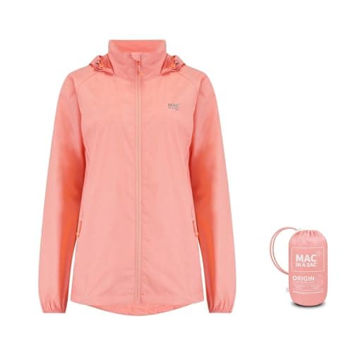 Mac in a Sac Origin II Waterproof Packable Jacket Unisex, Soft Coral, XS