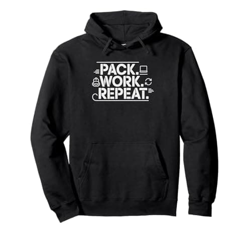 Digital Nomad Suitcase Laptop Passport Packing Up Identity Pullover Hoodie