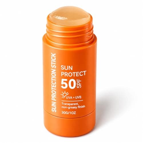 Sun Protection Stick SPF 50, Sunscreen Stick Face Sun Cream SPF 50+ with High UV Protection, Mineral Sun Lotion Roll on for Travel, Transparent Non-Greasy for Face & Body, Hydrating Matte Finish, 30g