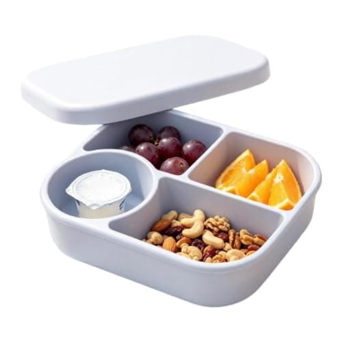 Silicone Lunch Containers - 750ml 4-Compartment Leakproof Divider