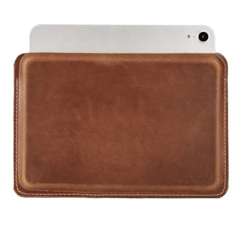 CONTACT'S FAMILY Sleeve for 7.9/8.3 Inch iPad Mini, Slim Protective Leather Case Compatible with iPad Mini 7.9”/8.3”(Horizontal Model)(Brown)