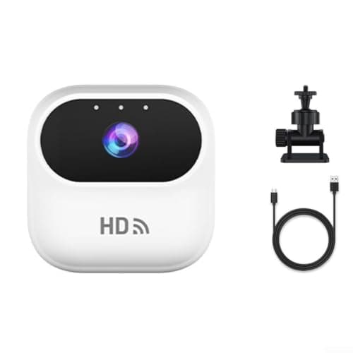 Compact Hd Wifi Action Camera For Pet Safety And Cycling Trips, Pocket Sized Abs Video Recorder With For Instant Mobile Streaming, White Finish(White)