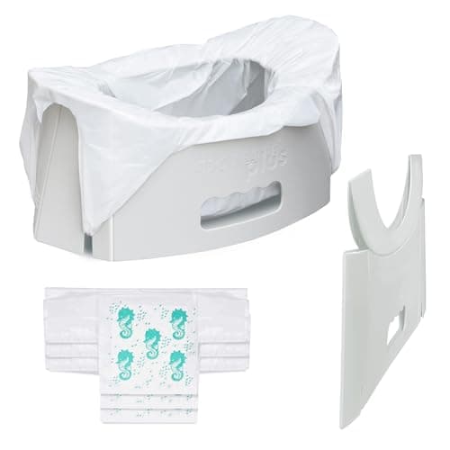 Potette® Fold ‘N’ Go Travel Potty – Compact Portable Potty for Toddlers & Kids | Foldable Baby Toilet Seat with 3 Disposable Liners | Ideal for Car Journeys, Travel & Potty Training On the Go
