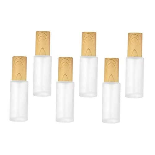 POPETPOP 6 Pack 30ml Glass Spray Bottle White Refillable Bottles