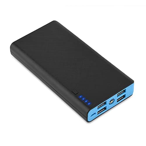 ZASCHMOY 20000mAh Power Bank DIY Kit with 4 USB Outputs, Fast Charging, Full Safety Protection, LED Display, Emergency Flash Light, Ideal for Travel and Outdoor Activities (Blue)