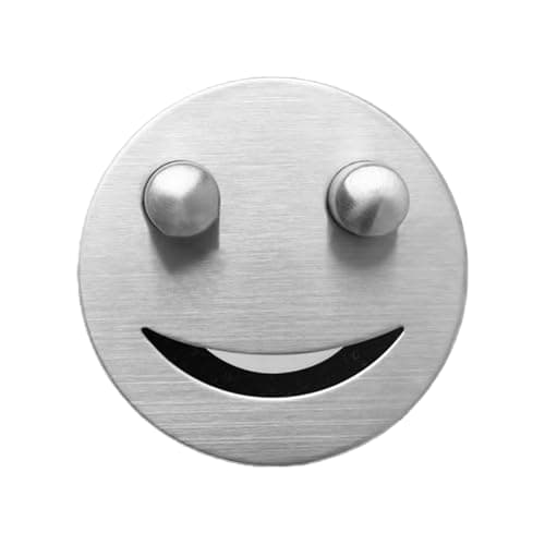 Sponge Holder for Kitchen Sink- 7.6x2cm Stainless Steel smileyy Face Dish Sponge Holder | Stainless Steel Organizer with Suction Cup | Kitchen Storage Accessories for Cleaning Cloths Scouring