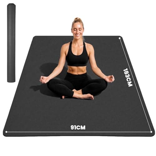 Stepwaver TPE Large Yoga Mat 183x91×0.6cm, Non-Slip Large Exercise Mat