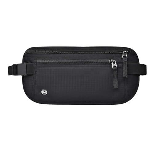 Money Belts for Travel Hidden Women Men with 2 Pockets RFID Blocking