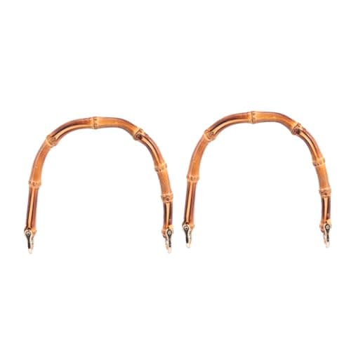 DOITOOL 4pcs Bamboo Handles Replacement Handbag Purse DIY Bamboo Handle Kit for Luggage Bags Suitcase Repair