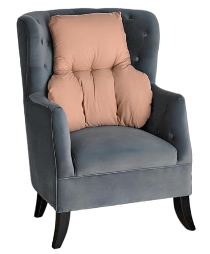 Easylife NHS Back Support Cushion, Lumbar Support Cushion for Chair and Car, Corrects Posture and Treats Back Pain, H63cm x D30cm x W40-60cm, Cream