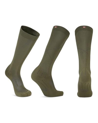DANISH ENDURANCE Performance Compression Socks for Men & Women, 26-32 mmHg, Graduated Support for Recovery Olive 9-12