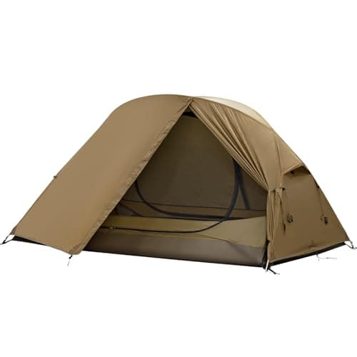 TOMOUNT Tent Backpacking Tent 1-2 Man Tent Waterproof Ultralight Nylon 1.5kg-2kg for Hiking Camping, Outdoor