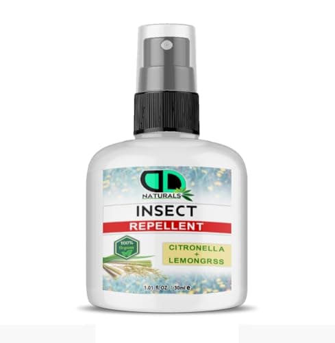 DD Teck 100% Natural Citronella & Lemongrass Repellent DEET-Free, Safe & Effective Bug Protection Non-Toxic Solution, Indoor and Outdoor Use, Multi-Insect Repellent (30ml Spray)