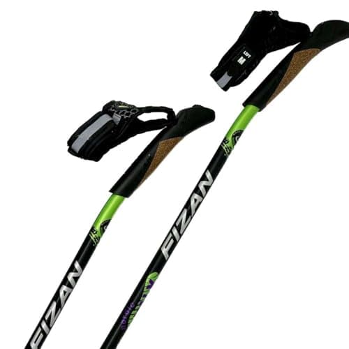 WALX Speed Impulse Nordic Walking Poles – Lightweight & Adjustable with 15° Angled Part Cork Handles and Removable Straps – Designed for Comfort, Performance & Speed (Pair)