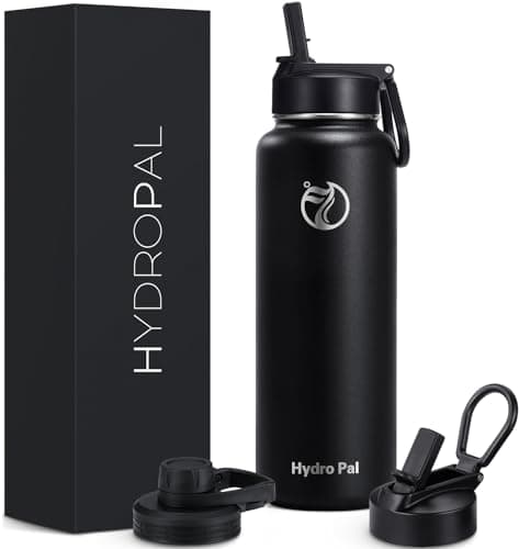HydroPal Vacuum Insulated 500ml Stainless Steel Water Bottle with Dual Lids
