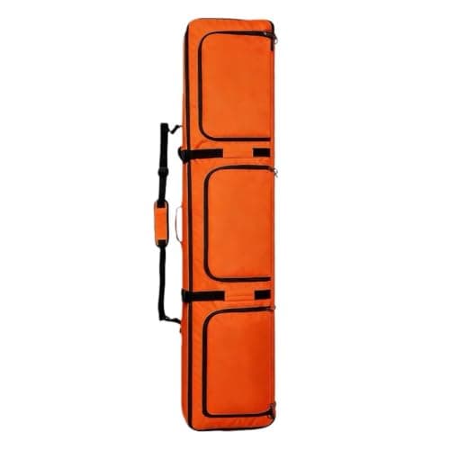 Perfeclan Ski Equipment Bag Ski Bag Snowboard Bag Travel Bag with and Separate Compartments with Zippers Suitable for ski Resorts Mountain Transport Garage, No Wheels - 160cm, Array, Orange