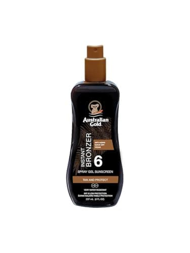Australian Gold SPF 6 Spray Gel Sunscreen with Instant Bronzer 237ml