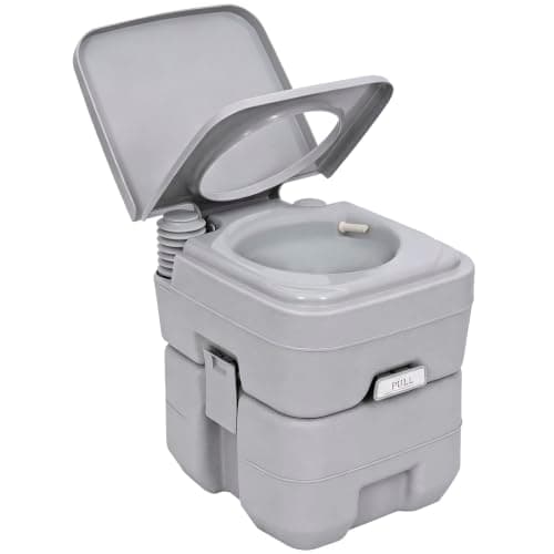 Outsunny Portable Camping Toilet 20L Flushable with 2 Detachable Tanks