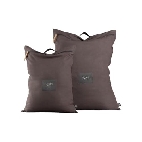 Hayden Hill Luxury Organic Cotton Travel Laundry Bags, Small & Large 2 Pack