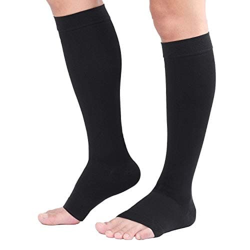 TOFLY 30-40mmHg Medical Graduated Compression Socks Open Toe