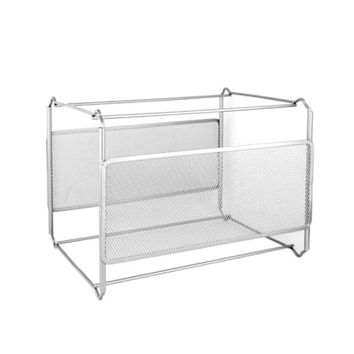 File Organizer,A4 File Folder Bin Stainless Steel Holder | Standing Desktop Organizer for Office, Classroom, Home, Study, Dorm