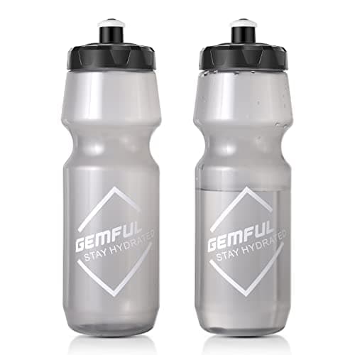 GEMFUL Sports Water Bottle BPA Free Lightweight Cycling Outdoors Squeeze Bite Lid 750ml 2 pack