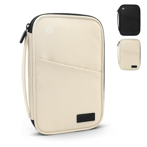 INNKGLE Passport Holder Travel Wallet, White