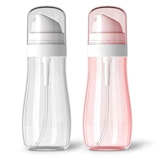 Aurdox Small Spray Bottle, 3.4 oz/100ml Makeup Water Face Sprayer- Clear Refillable Portable Containers for Cosmetic Skincare, Fine Mist Travel Spray Bottle, 2Pack