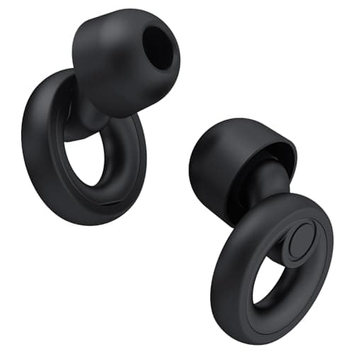 Jayine Ear Plugs for Sleep, Hearing Protection Ear Plugs Noise Cancelling 30dB, Reusable Soft Silicone Earplugs for Sleep, Focus, Travel or Concerts, Ear Tips in XS/S/M/L - Black