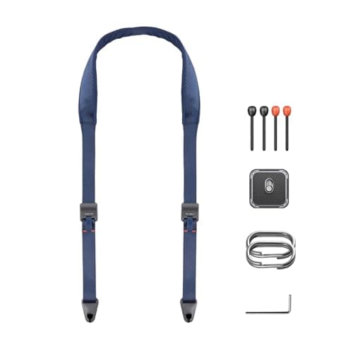 PGYTECH Camera Shoulder Strap Quick Release Wide Camera Straps for Photographers 110-152 CM Adjustable Camera Neck Strap for DSLR SLR (Dark Blue)