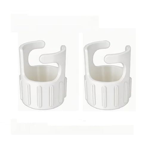 BAAQII 2 Pack Public Shower Push Button Lock Attachment Swimming Gym Camping Caravan (White)