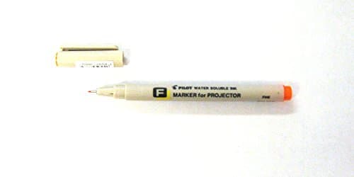 Pilot OHP (Projector) Water Soluble Marker Pen Fine Tip, Orange Ink (Each)