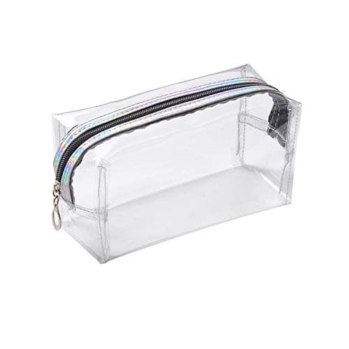 Clear Pencil Case, Large Transparent Plastic Pen Pencil Bag Makeup Pouch Travel Cosmetic Bag,School Supplies for Teenage Boys Girls Women (Clear)