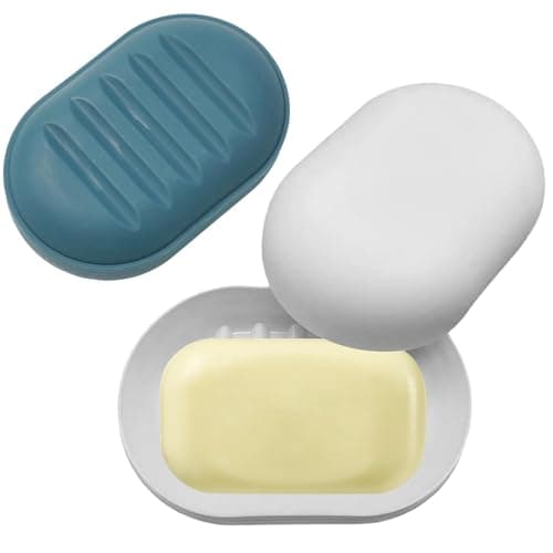 2-Pack Leakproof Travel Soap Containers with Secure Lids – Compact & Durable Storage for Soap – Ideal for Gym, Camping & Home Use
