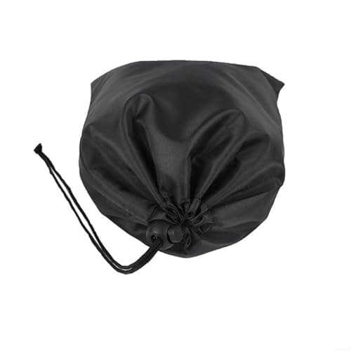 ZiStarlilife Waterproof Drawstring Storage Bag, 210D Oxford Cloth with Silver Coating for Dustproof and Moisture Protection, Black Travel Organizer for Cosmetics, Jewellery and(20 * 30cm)