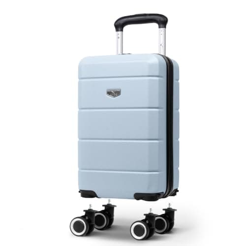 LUGG - Jetset 40cm Suitcase - 40x30x20cm- Ryanair Compatible - Underseat Size - Hard Shell ABS - Spinner & Removable Wheels - Lightweight Travel Luggage - Slate Blue