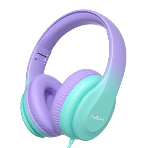 JoySpark Kids Headphones for School Toddler, 3.5mm Jack, Gradient Purple