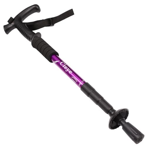 Trekking Pole Telescopic Anti-shock Hiking Pole Lightweight Aluminum Alloy Walking Pole-Stick for Walking Snow Mountain Climbing Outdoor Climbing Backpacking