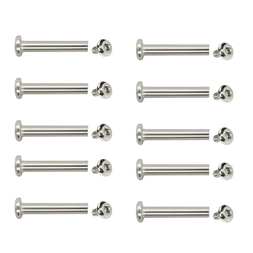 10 Pieces Luggage Wheel Repair Rivets Metal Screws, 30mm