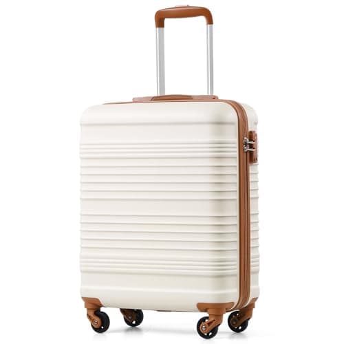 COOLIFE Cabin Suitcase 55x40x20cm Ryanair Cabin Bag ABS+PC Hard Shell TSA