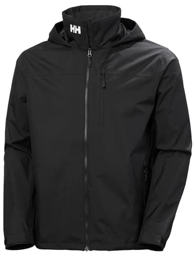 Helly Hansen Men's Crew Hooded Jacket 2.0, Black, L