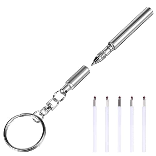 SEWOART Telescoping Pen Set and Portable Mini Pen Keychain Stainless Steel with Retractable Design with Refills for Travel and Back to School Decor