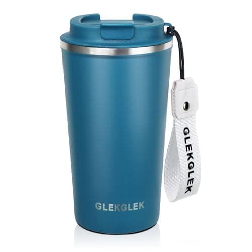 GLEKGLEK Leakproof Travel Mug 500ml, Insulated Coffee Cup