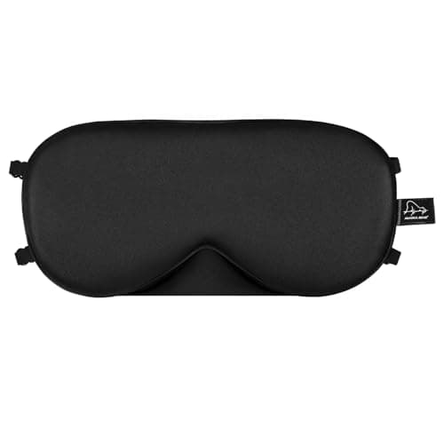 ALASKA BEAR Sleep Mask 2 Straps, Mulberry Silk, Twin Thin Elastic Bands Stay Put All Night, Super-Smooth Slim Eye Mask Two Adjustable Head Strings and Nose Baffle