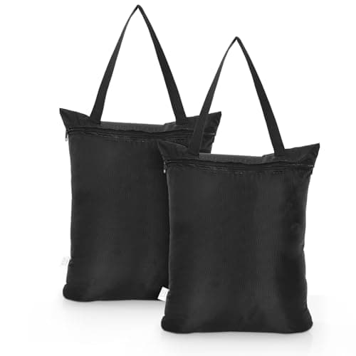 OTraki 2 Pack Wet Dry Bag, Wet Clothes Bag Swimming Waterproof Bag Dirty Laundry Travel Bag Nappy Bags with Handle Zipper Reusable Organizer Storage Bags for Swimsuit Gym Beach Towel (16 x 20 inch)