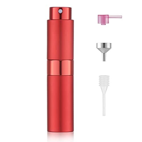 Toureal Travel Perfume Atomiser Refillable, 8ml Atomiser Spray Bottle,Red