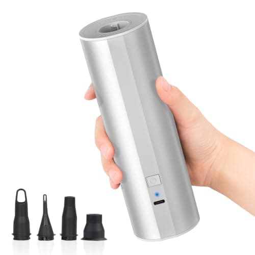 Electric Air Pump Paddling Pool 2×2000mAh Cordless Pump for Inflatables Quick Inflate/Deflate Rechargeable Battery Pump for Airbed Camp Mattress Air Chair Sofa Kids Pool Swimming Ring
