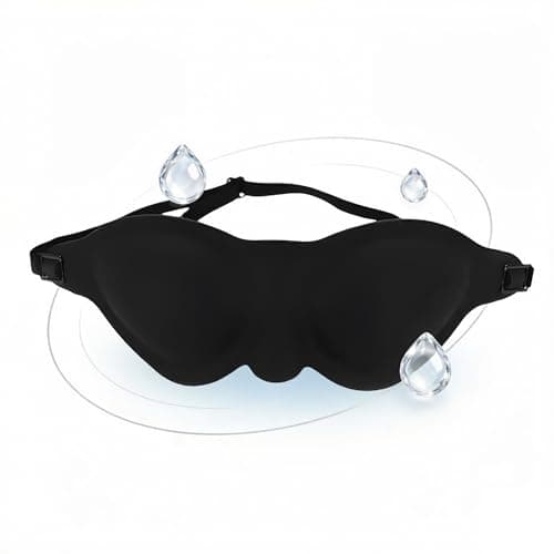 Cosycare Hydrating Sleep Mask for Dry Eyes, 3D Silicone Eye Mask with Moisture Seal Technology to Relieve Dryness, 100% Blackout for Night & Travel, Adjustable Moisture Chamber Sleep Masks