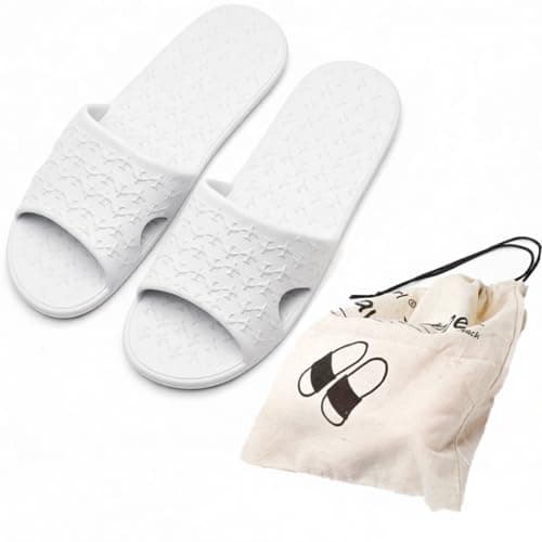 Anmerl Travel Slippers for Women & Men, Foldable Slides with Storage Bag